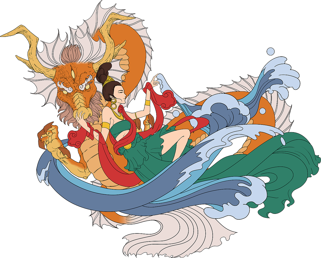千里江山龙飞跃（图ZMjcxNzU1MTE2） - 艺术插画 - 站酷设计师小汤汤的汤原创素材 - 站酷ZCOOL