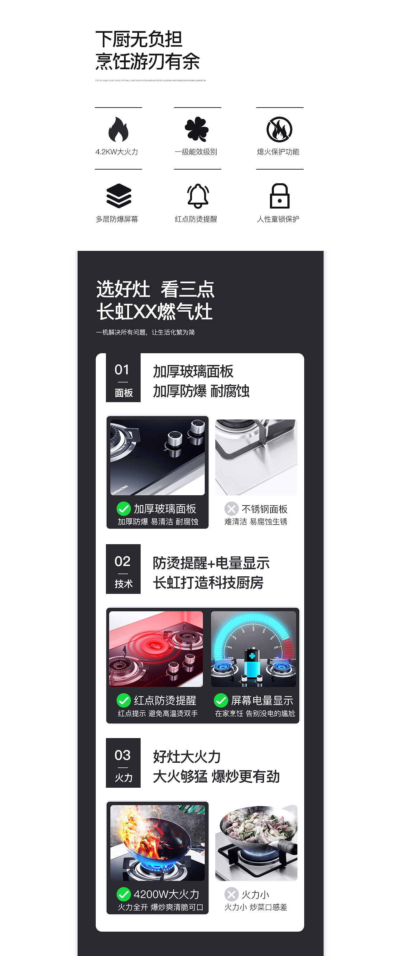 长虹燃气灶详情页