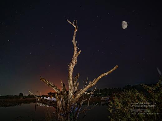 瑞丽 弄莫湖夜景