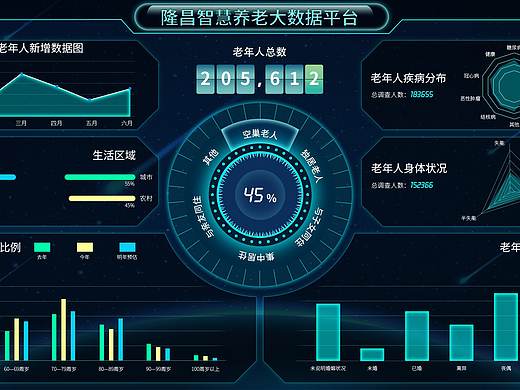 大屏信息可视化界面