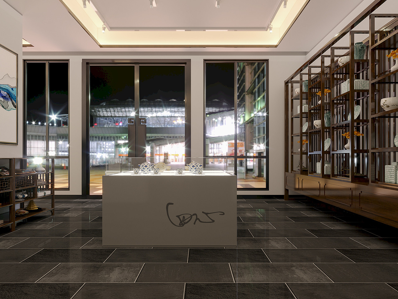 中式餐饮店（图ZMjI4Mzg0MjU2） - 家装设计 - 站酷设计师Z00389290原创素材 - 站酷ZCOOL