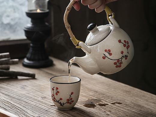 暗调日式茶具套装