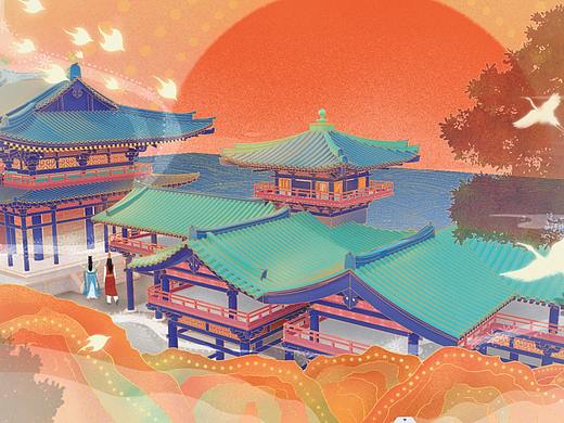 红楼梦—太虚幻境场景插画