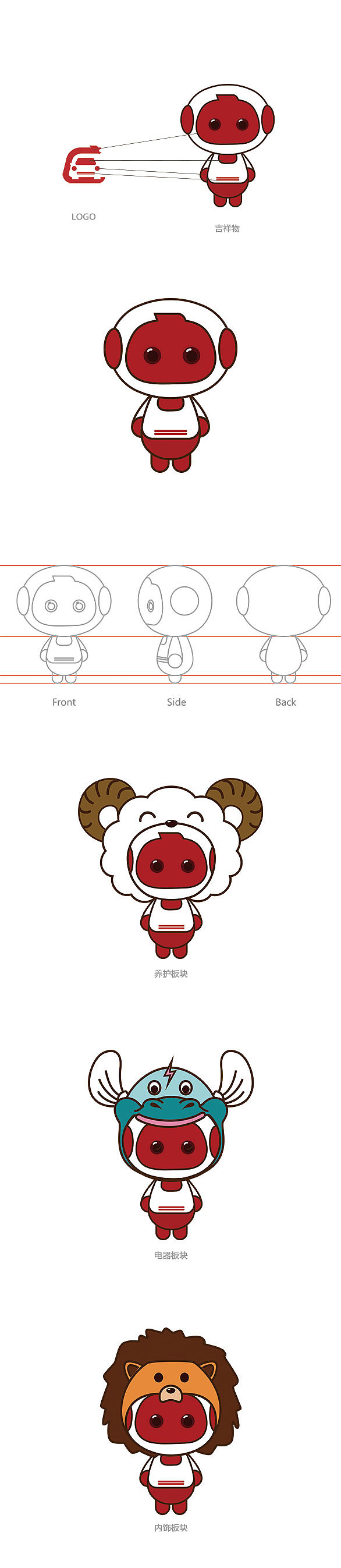 汽车用品吉祥物