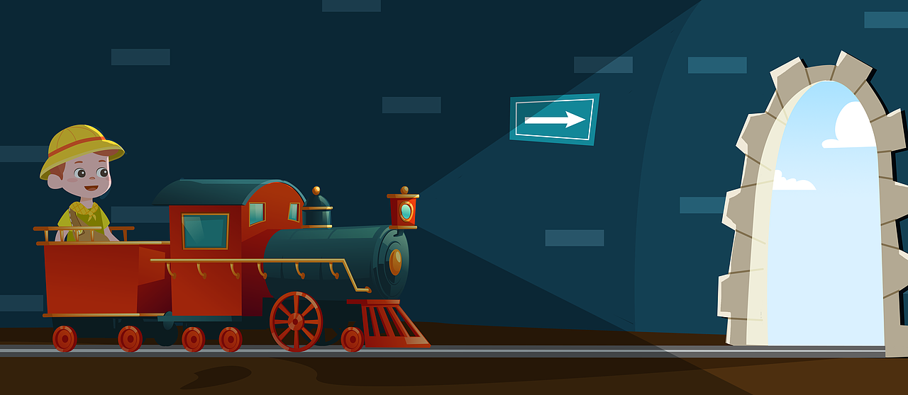 儿童插画教育课件-探宝