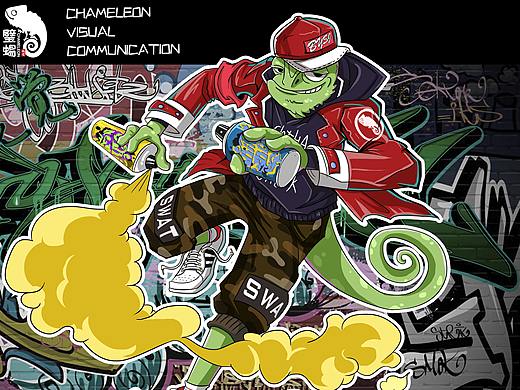 工作室变色龙形象海报设定②