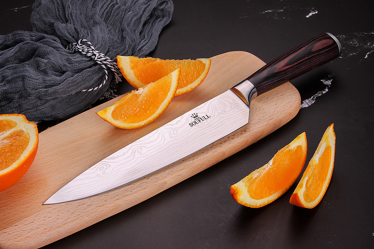 大马士革纹主厨刀