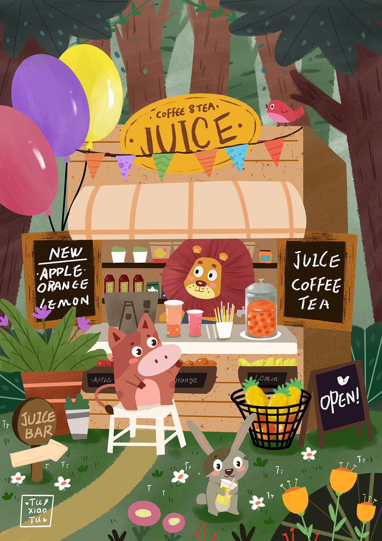 小小店铺-系列插画