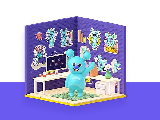 ALIMAMA-袋耳朵表情包设计