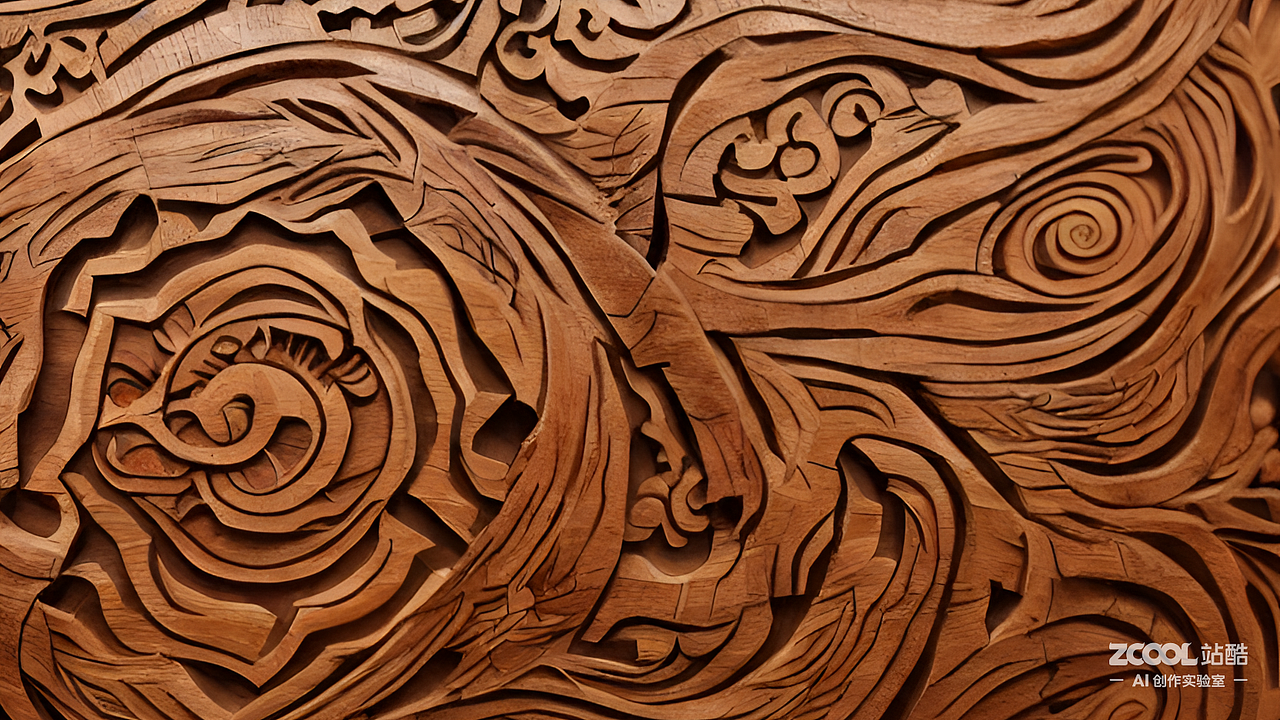 #AI創(chuàng)作實驗室#印記太原，木雕（圖ZMzIyNDUxMjEy） - AI作品 - 站酷設計師新冶文創(chuàng)原創(chuàng)素材 - 站酷ZCOOL