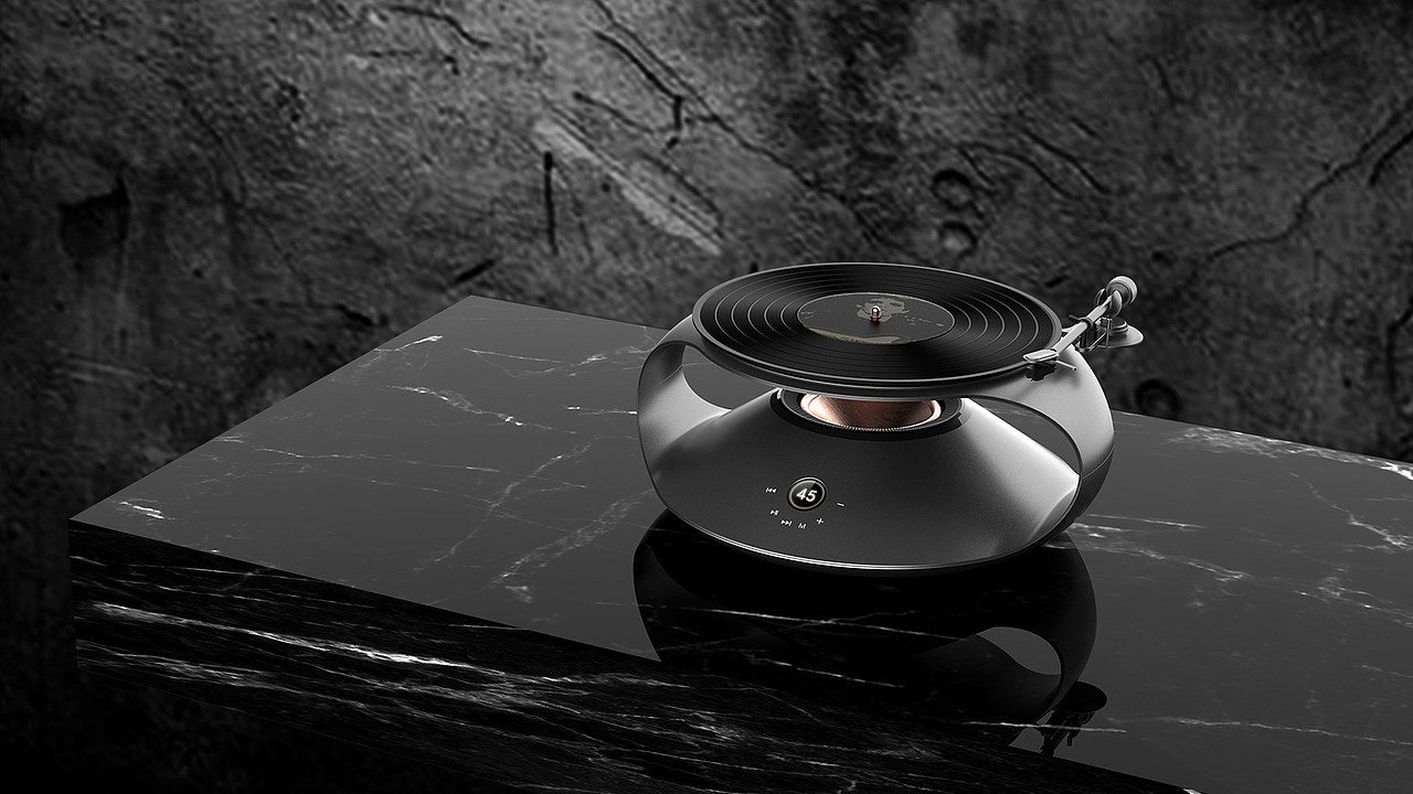 黑膠唱機(jī)設(shè)計(jì)（圖ZMTcyNjkxNjM2） - 電子產(chǎn)品 - 站酷設(shè)計(jì)師心品工業(yè)設(shè)計(jì)原創(chuàng)素材 - 站酷ZCOOL