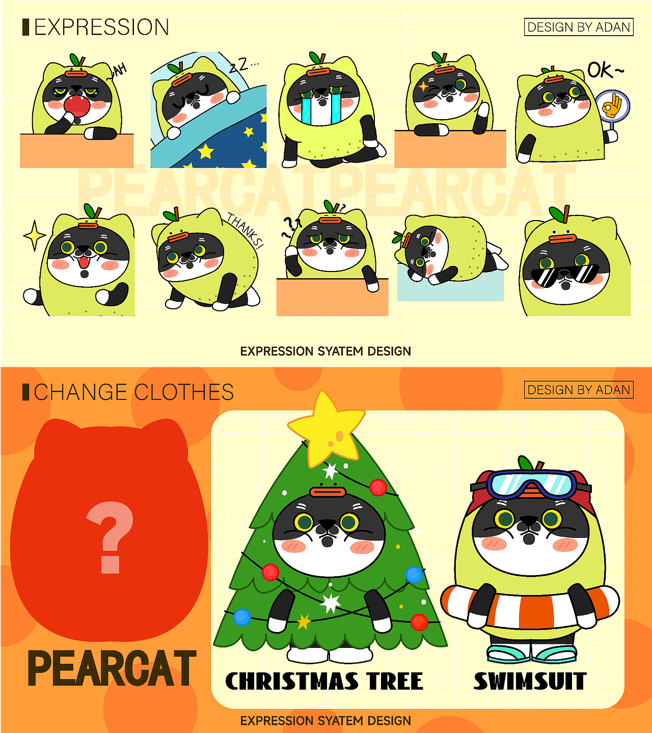 IP插畫(huà)表情包 小喵（圖ZMzI0NTQ5NTI4） - IP形象 - 站酷設(shè)計(jì)師阿蛋的成長(zhǎng)記錄原創(chuàng)素材 - 站酷ZCOOL