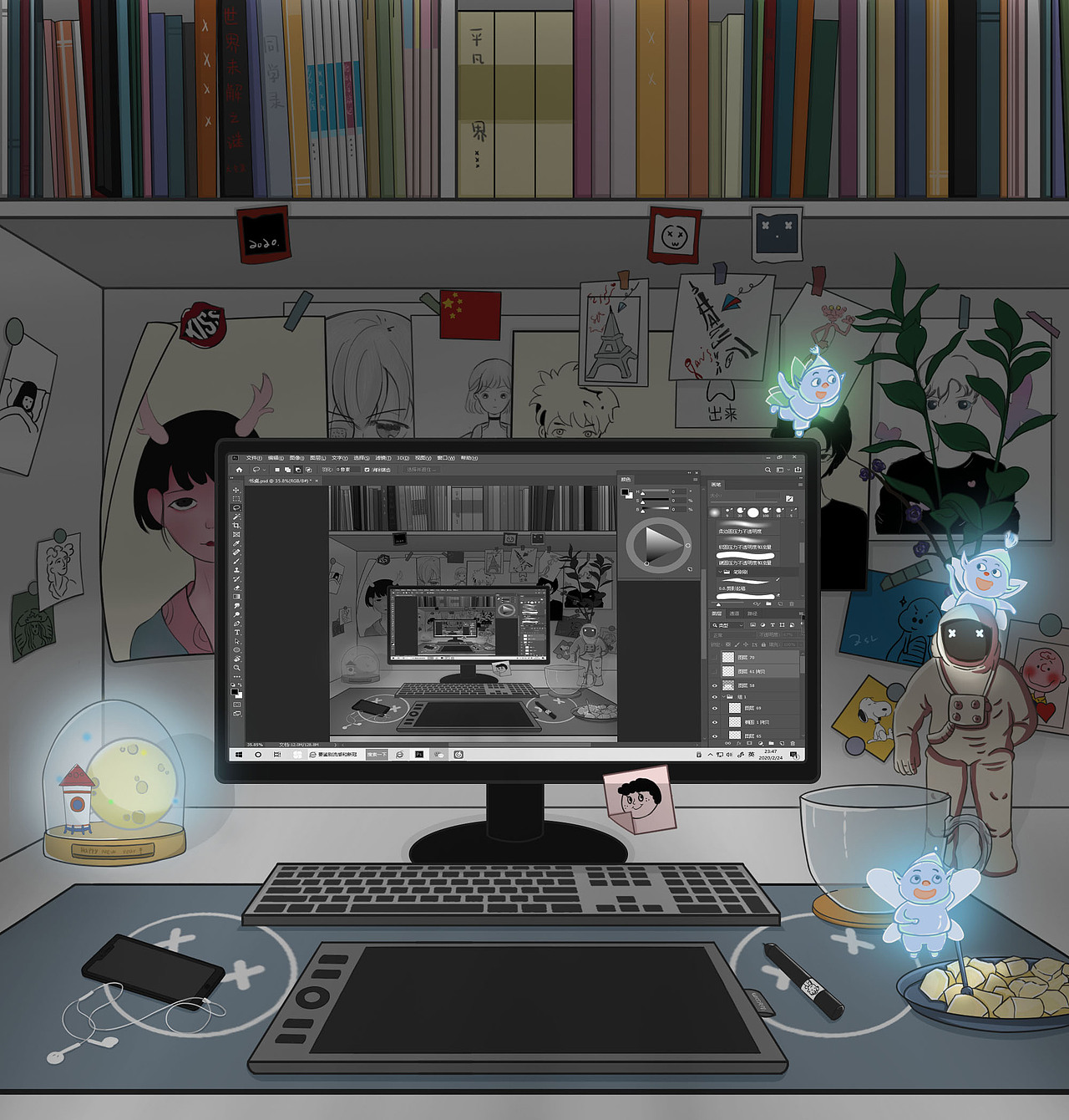 解救“太空人”（图ZMTk2ODIxMTcy） - 创作习作 - 站酷设计师阿星阿星星-原创素材 - 站酷ZCOOL