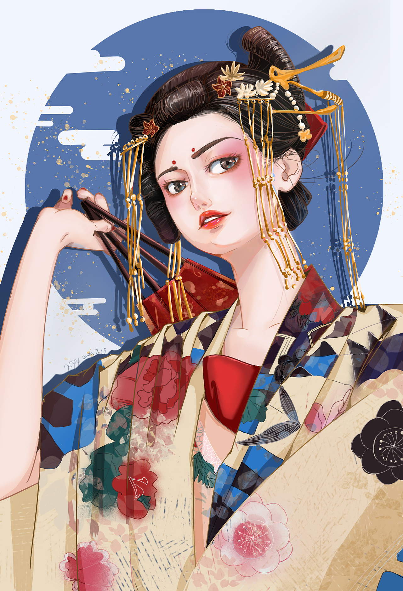 和风|插画|创作习作|sheeta希达_原创作品-站酷zcool