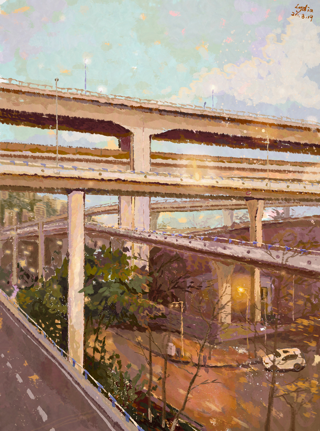 插画光阴小碎片重庆曲曲折折的轻轨03