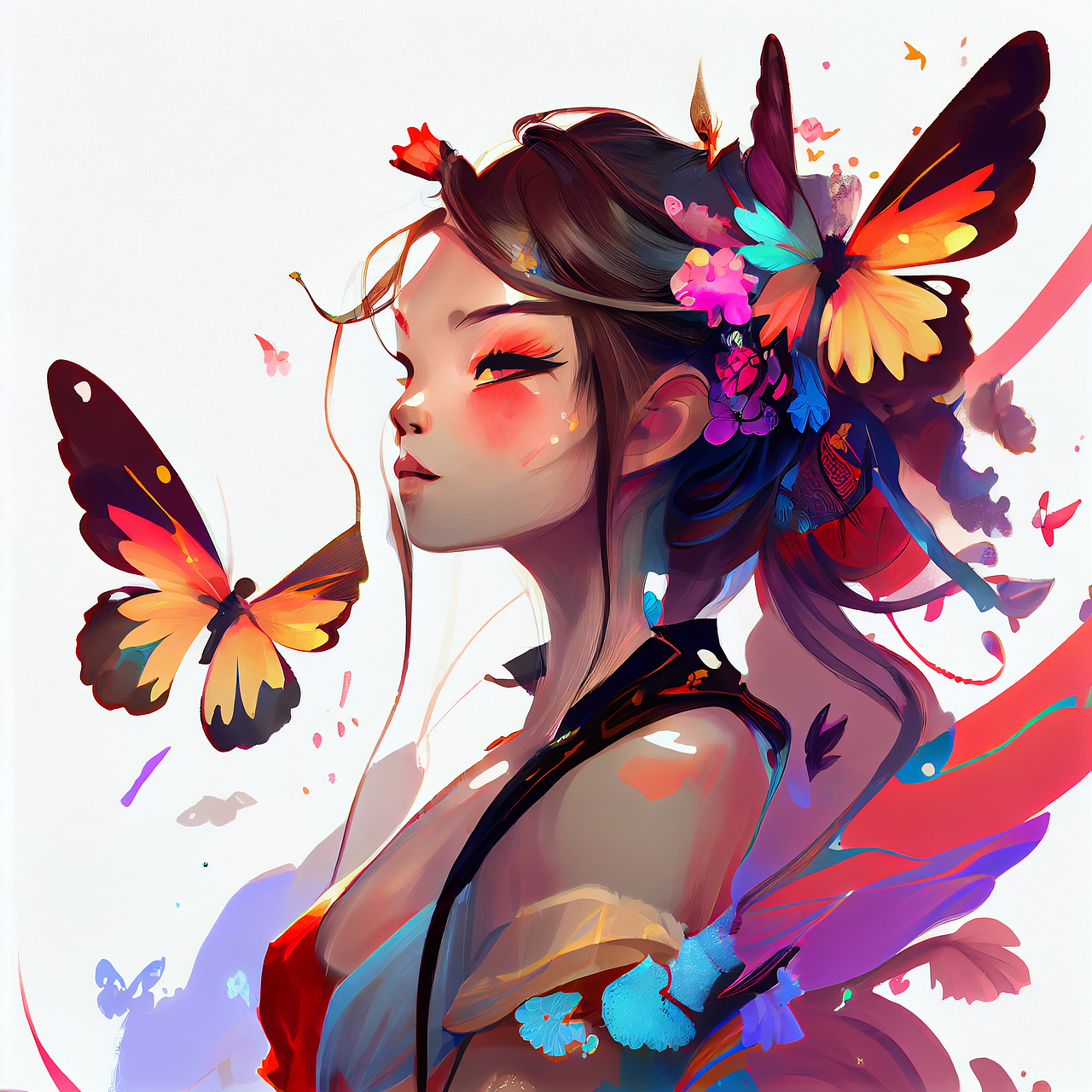 蝶恋花（图ZMzI1NjQ5NDI0） - AI作品 - 站酷设计师徐徐來原创素材 - 站酷ZCOOL