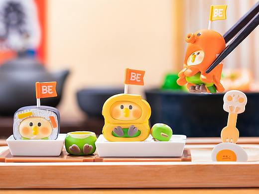 小鹦鹉BEBE便当系列盲盒——潮玩手办拍摄