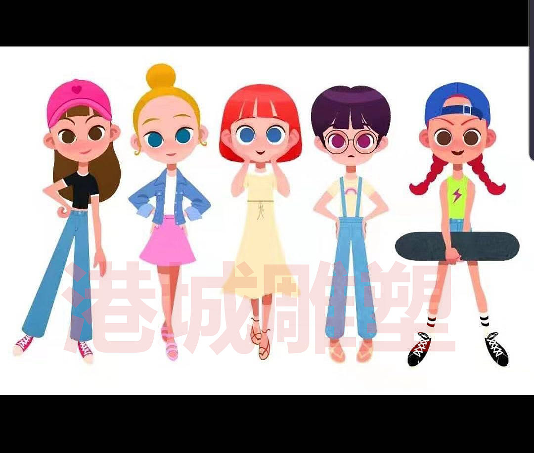 动漫公仔人偶造型玻璃钢卡通美少女人物雕塑定制厂家