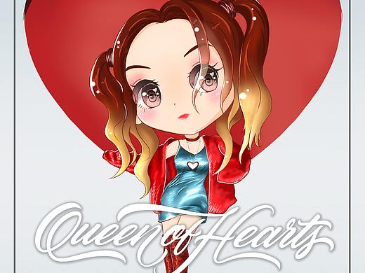 G.E.M.鄧紫棋Queen Of Hearts巡演海报Q版