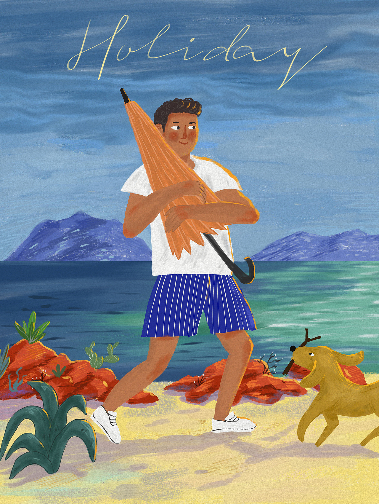 下雨天（图ZMjY1NDU1MTUy） - 商业插画 - 站酷设计师张文莉原创素材 - 站酷ZCOOL