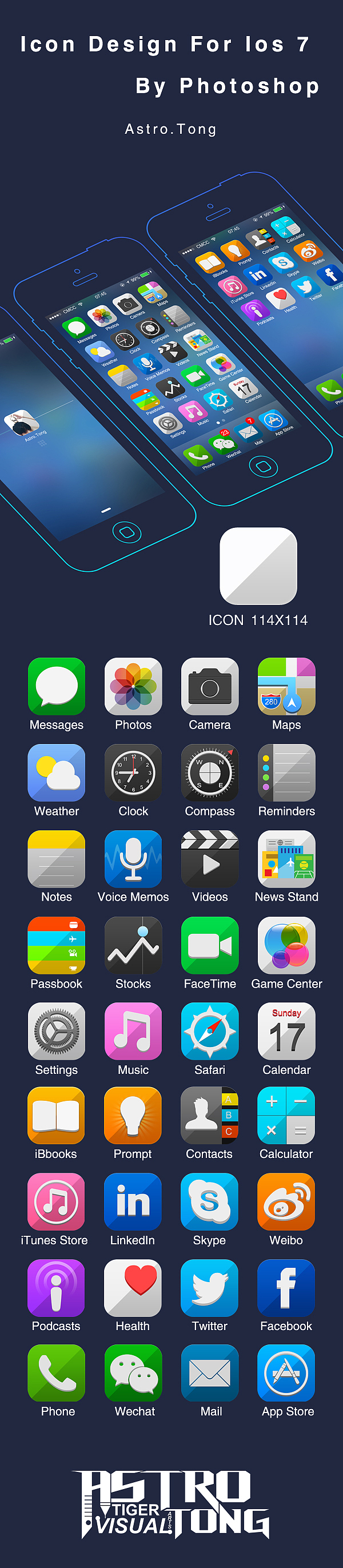 Icon Design For Ios 7 By Photoshop_Astro（图ZMjc3MDcyNTI=） - 图标 - 站酷设计师Tony贼冢虎原创素材 - 站酷ZCOOL