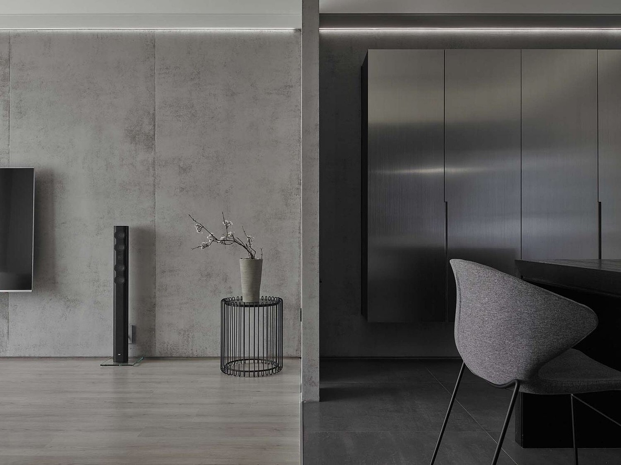 深圳装修:123㎡天健天骄,现代简约风,黑色迷人心