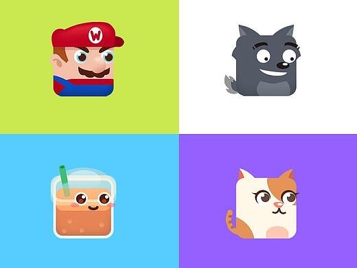 卡通IP图标可爱圆角图标练习