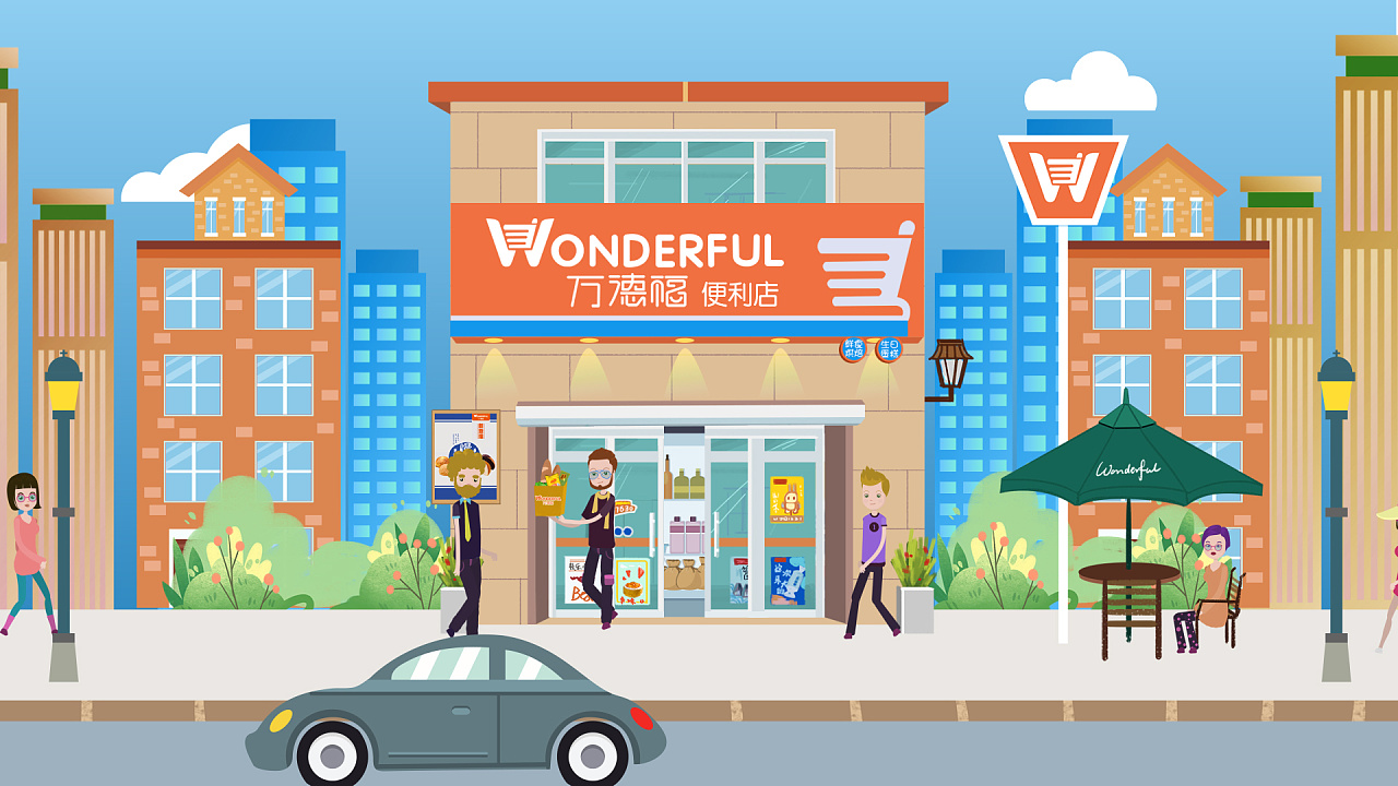 为万德福连锁便利店制作的mg动画沈阳|设计爱好者