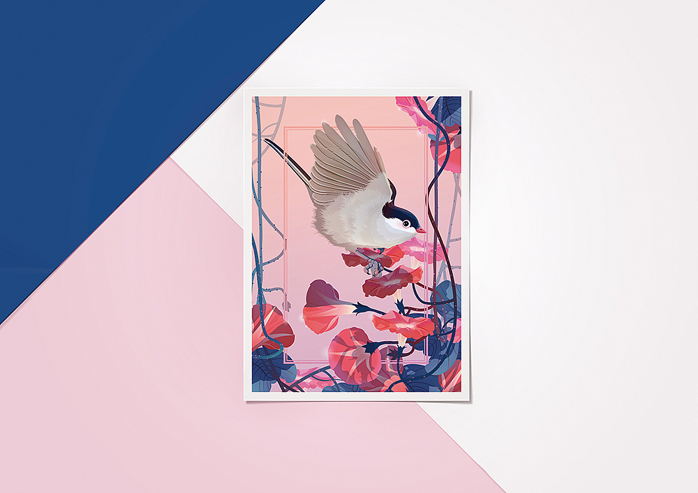 花&鸟 ／恐龙（图ZODcxOTYyMzY=） - 商业插画 - 站酷设计师岩畔原创素材 - 站酷ZCOOL