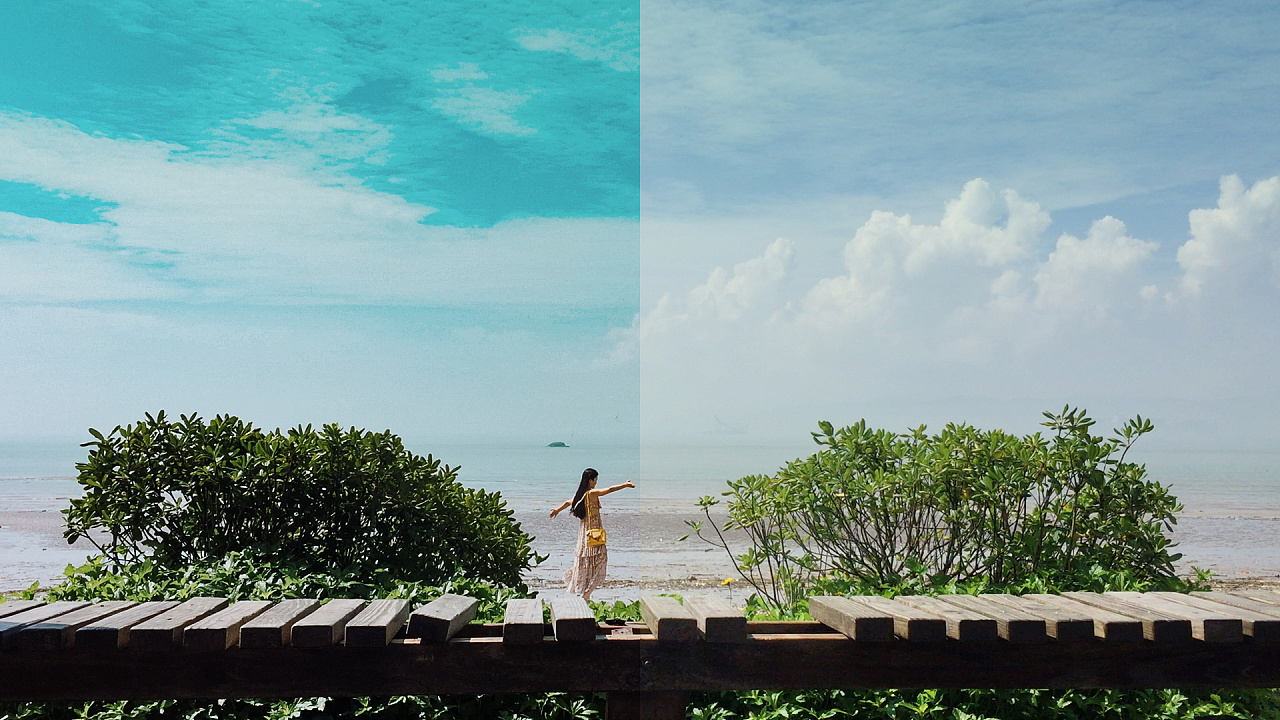 配色练习有一种文艺的青橙色调独具王家卫风格