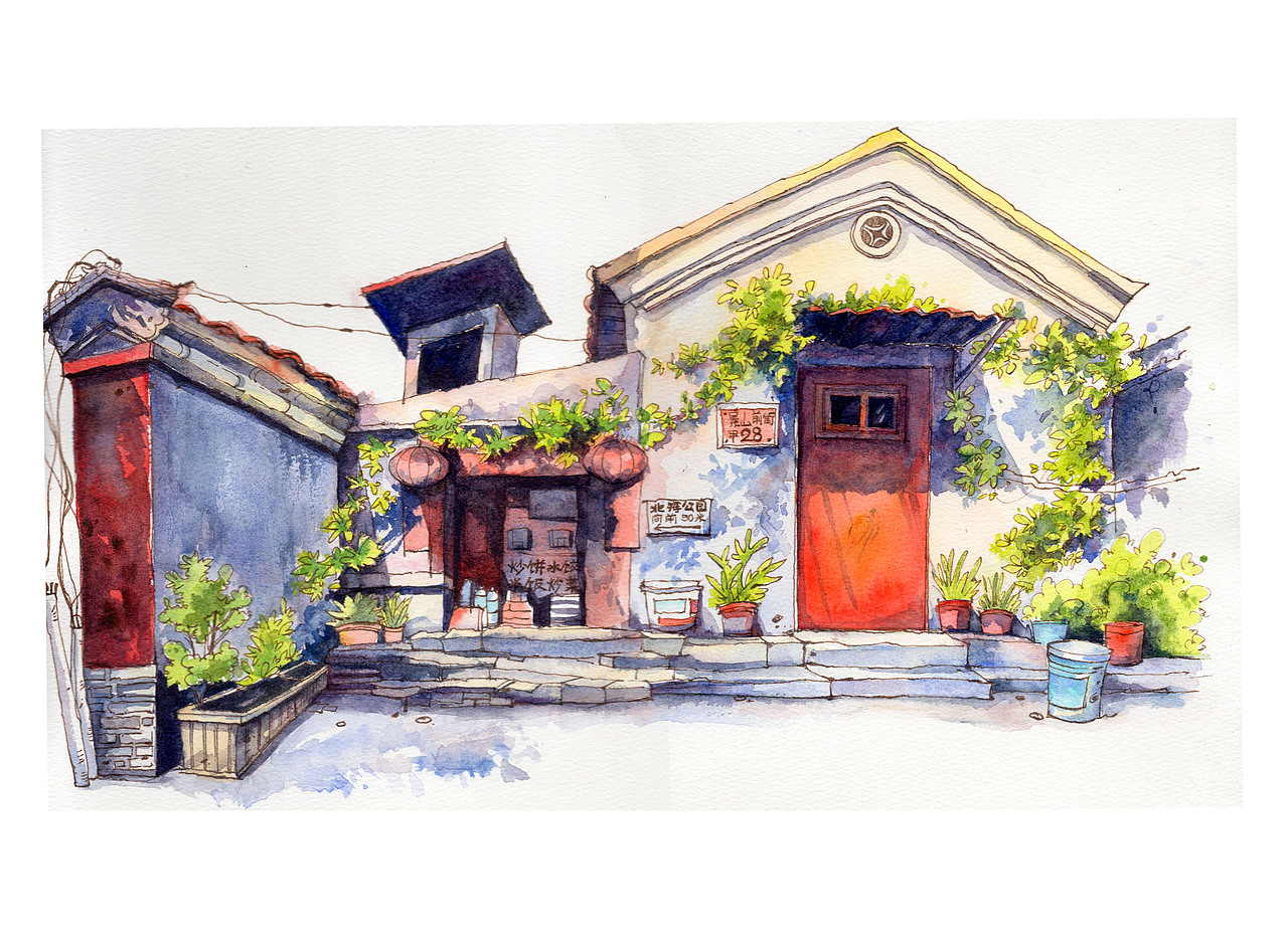 钢笔淡彩（图ZMjUxNDcyMDAw） - 绘画 - 站酷设计师泡影min原创素材 - 站酷ZCOOL