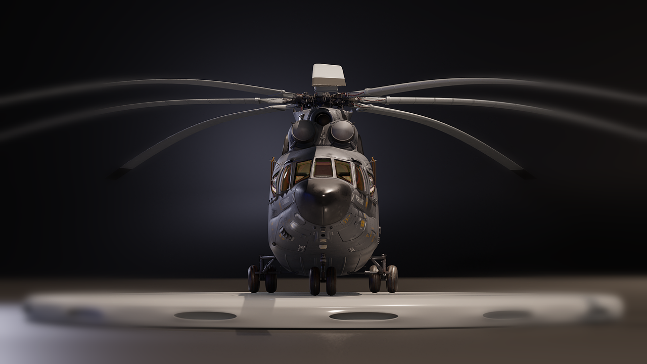 "MI-26直升机" 3D高细节模型 附带插画和制做过程（图ZMjg2NzM3ODI0） - 动画/影视 - 站酷设计师小梦魇33原创素材 - 站酷ZCOOL