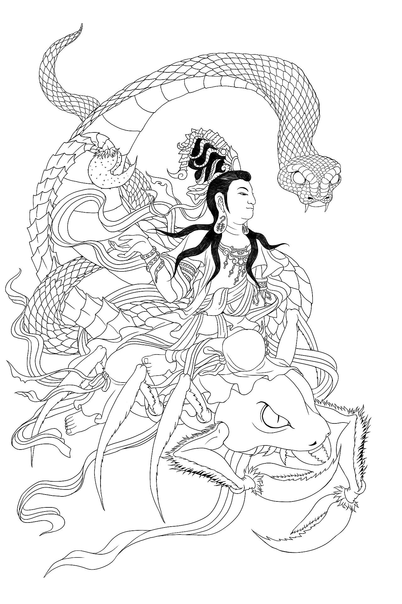 三十三观音----岩户观音（图ZNTA4NTAyMTY=） - 游戏原画 - 站酷设计师超级无敌红蛋蛋原创素材 - 站酷ZCOOL