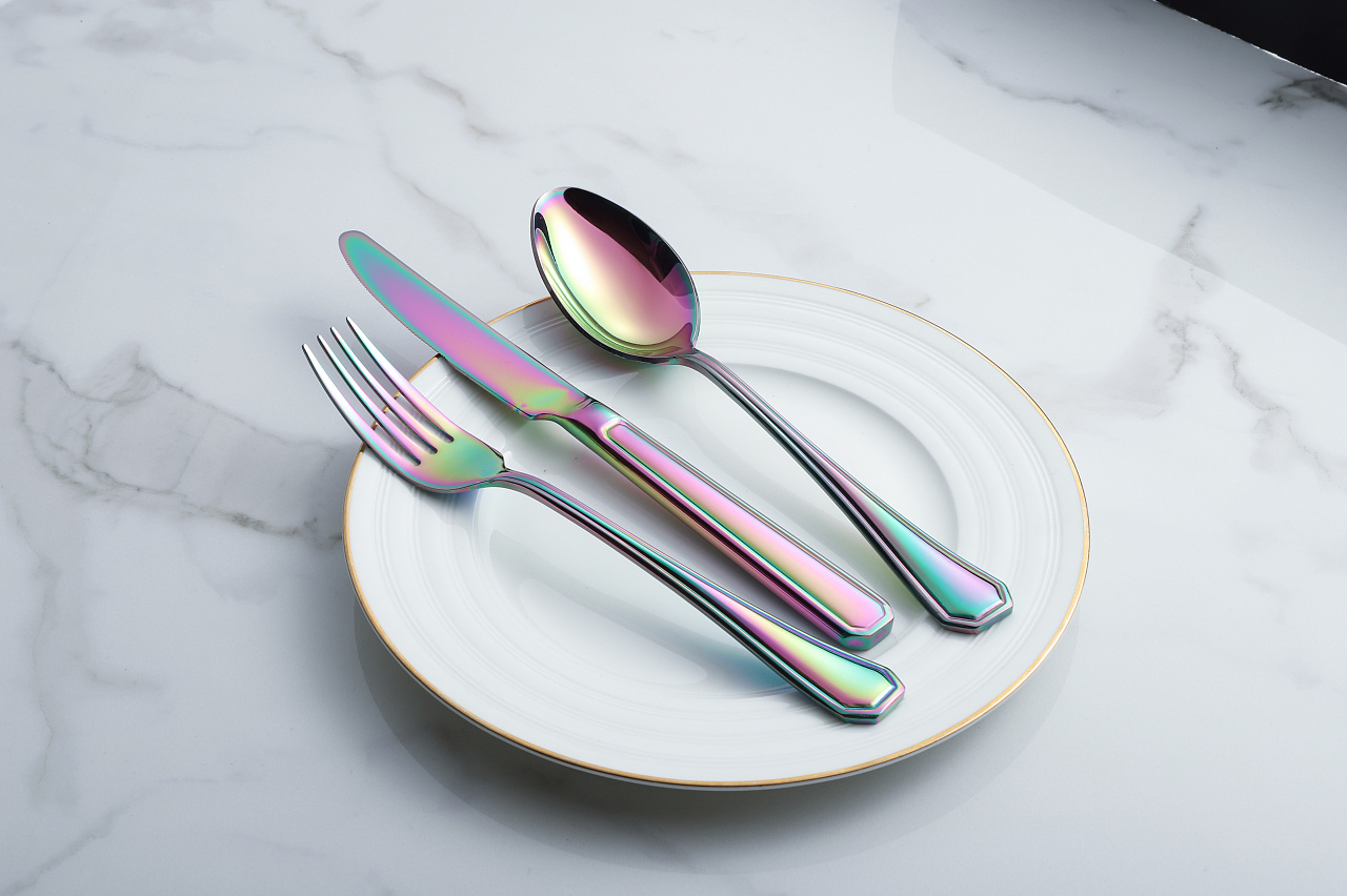 不锈钢餐具幻彩餐具高端商用亚马逊产品拍摄|摄影|产品摄影|摄视界1