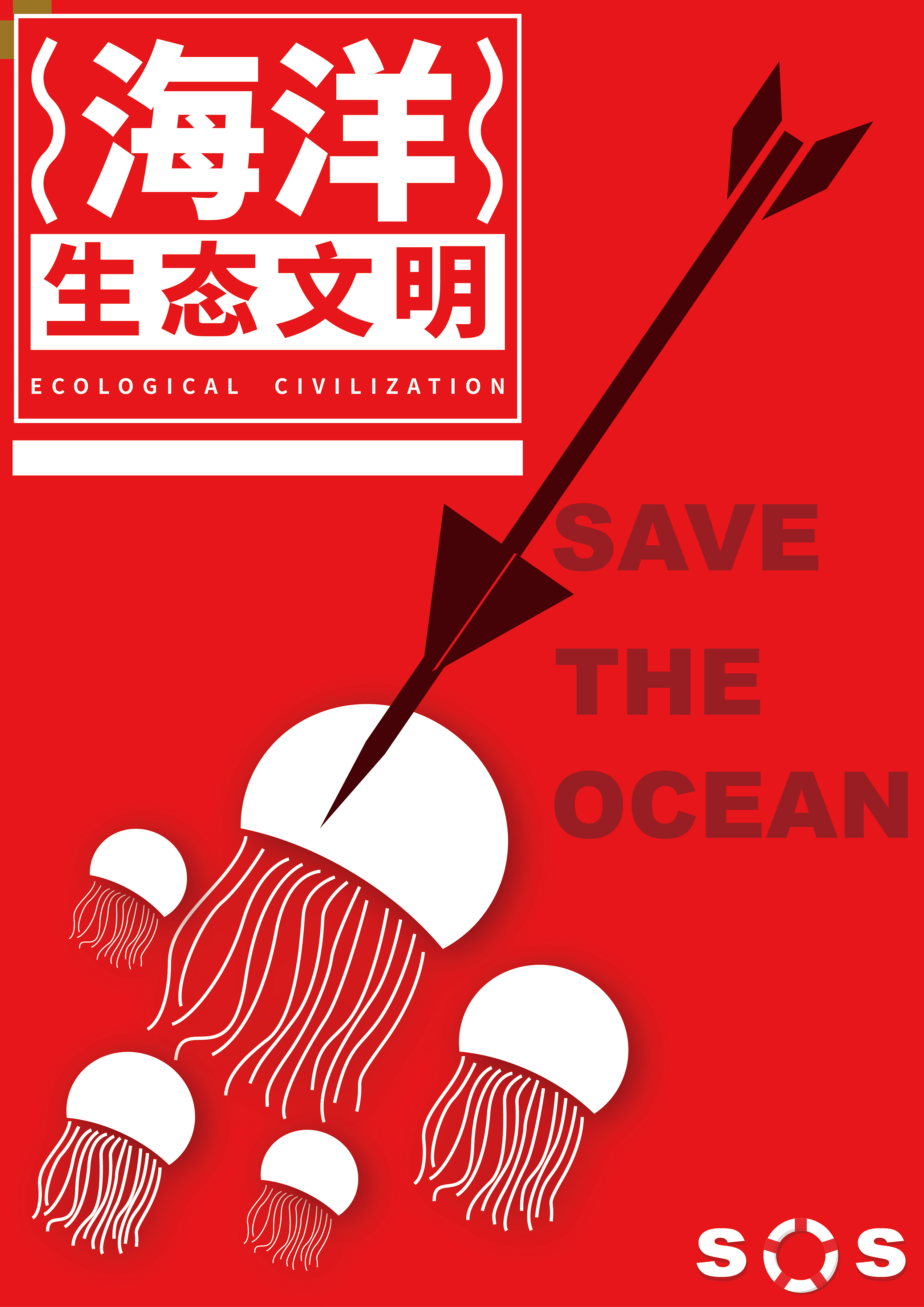 保护海洋招贴海报