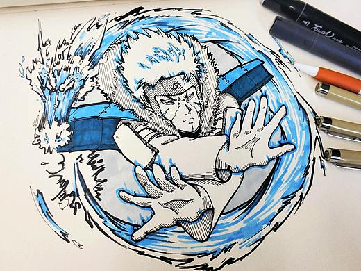 水遁宗师 千手扉间（个人主页-ZMzk2NzU4NjQ=） - 创作习作 - 站酷设计师凶手是茄子原创素材 - 站酷ZCOOL