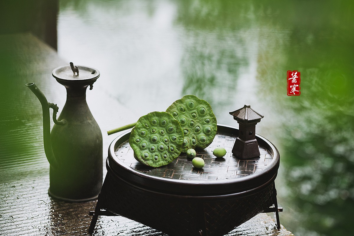 国风静物摄影 | 溪头卧剥莲蓬|摄影|美食摄影|萧寒jevil - 原创作品
