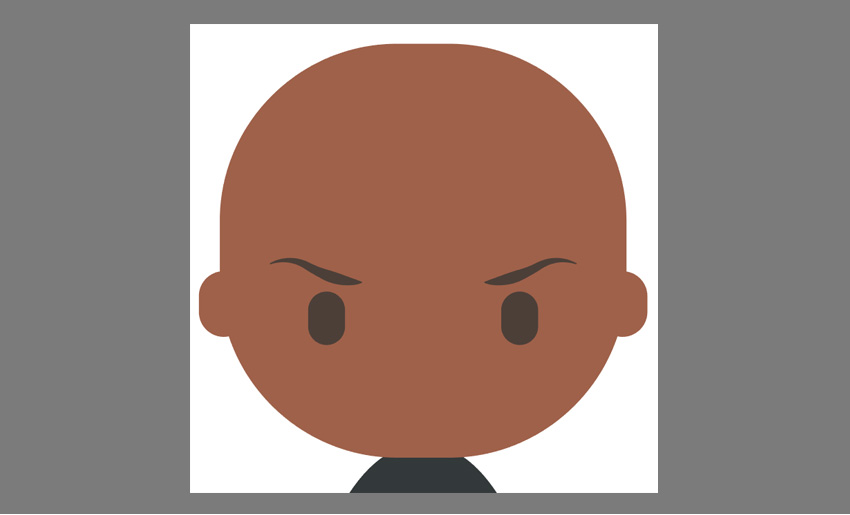 步骤4 使用 圆形工具 绘制鼻子.