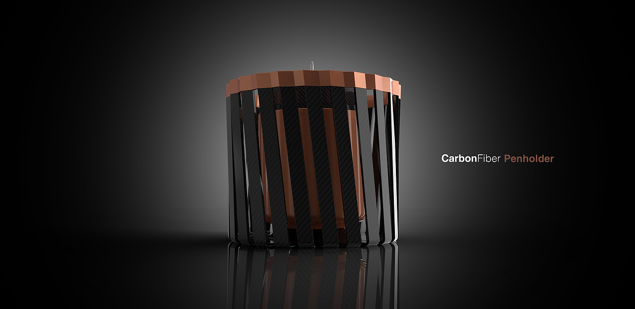 碳纤维笔筒设计