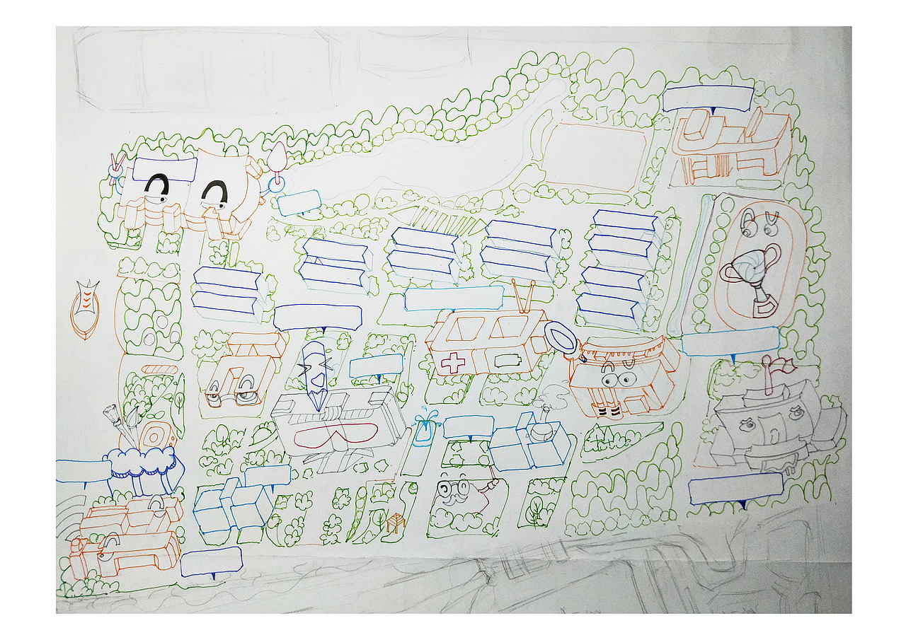 黄淮学院手绘地图设计与制作