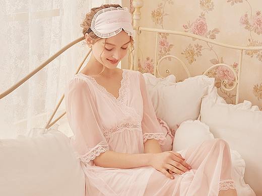 无线海报-唯美飘逸仙气孕妇睡裙哺乳月子服套装家居服