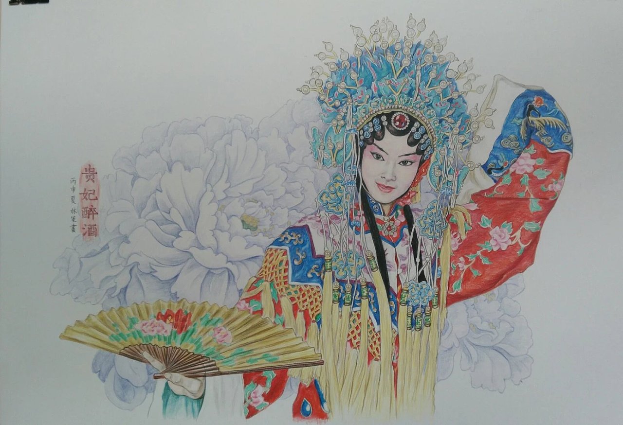 唱大戏的~~|纯艺术|绘画|林策_原创作品-站酷zcool