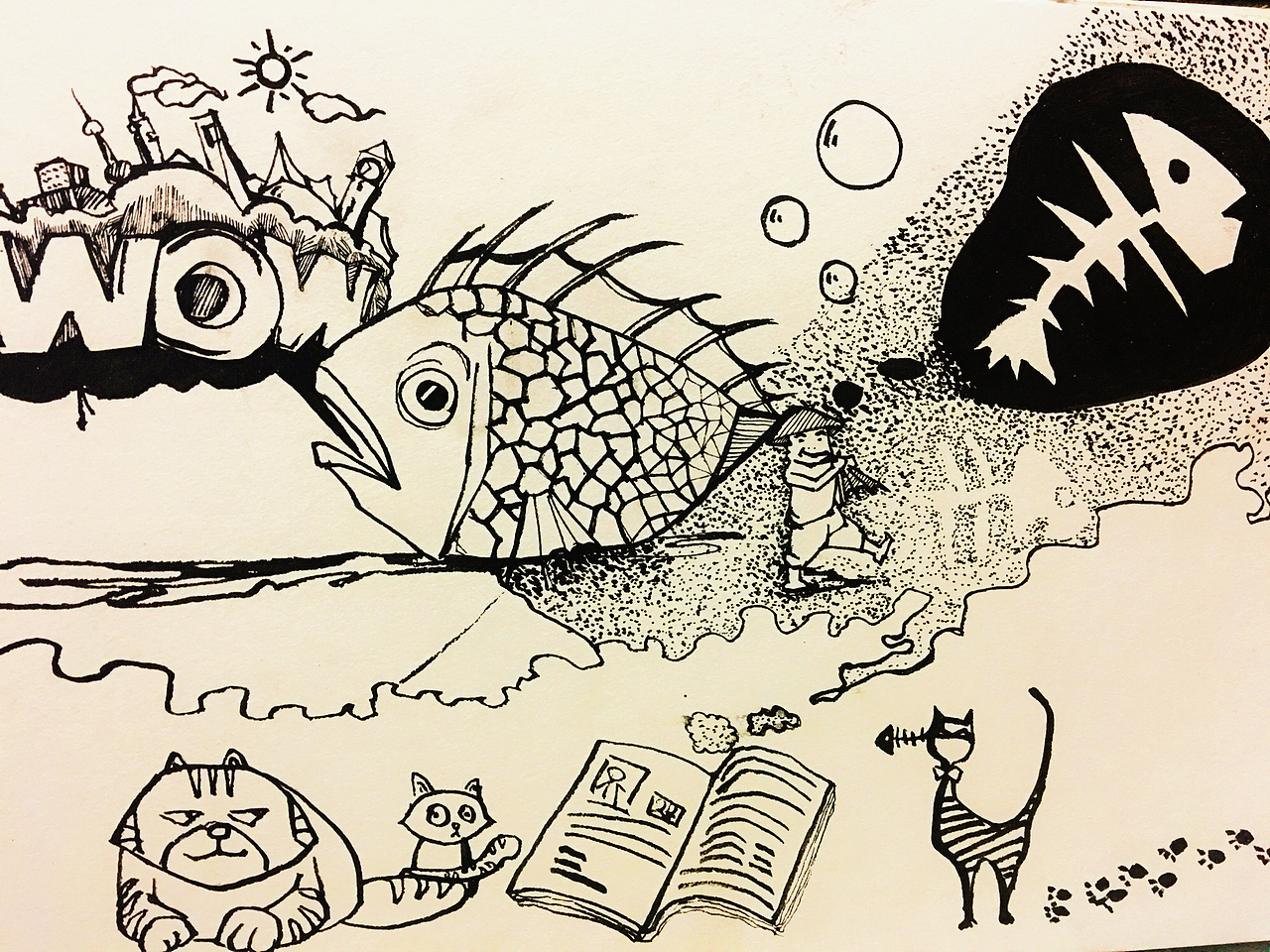 【手绘系列】—线描人物（图ZNzU1MTIzNjA=） - 绘画 - 站酷设计师程博原创素材 - 站酷ZCOOL