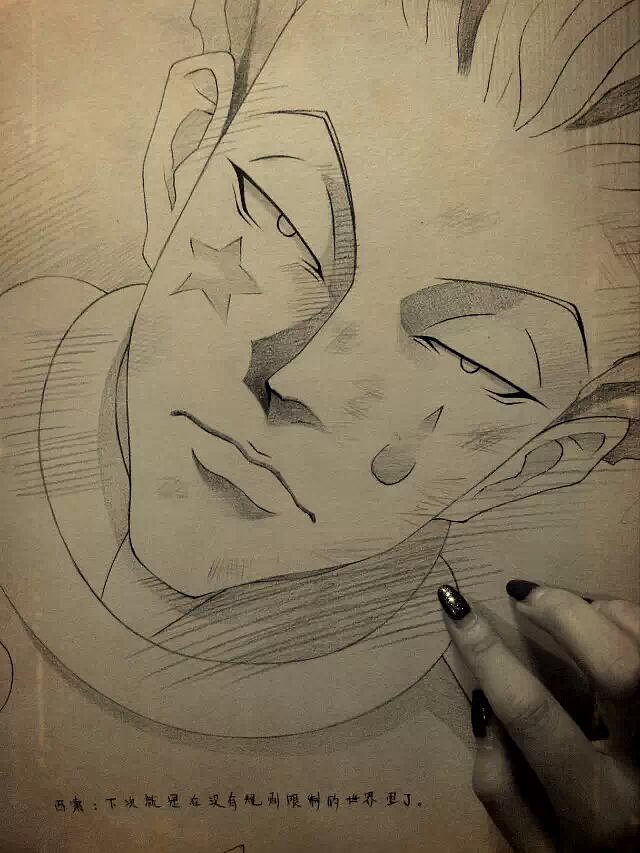 动漫 手绘 黑白（图ZMzgyMDE0NDA=） - 单幅漫画 - 站酷设计师罗蕊蕊原创素材 - 站酷ZCOOL