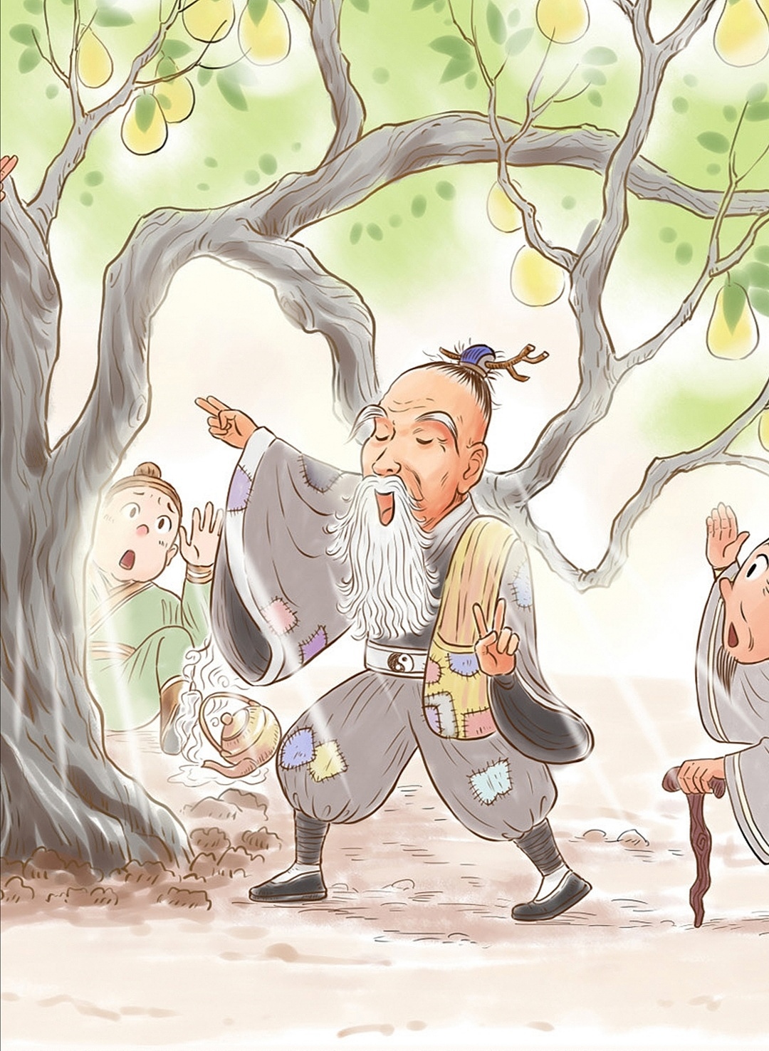 聊斋——《种梨》|插画|绘本|禹派_原创作品-站酷zcool