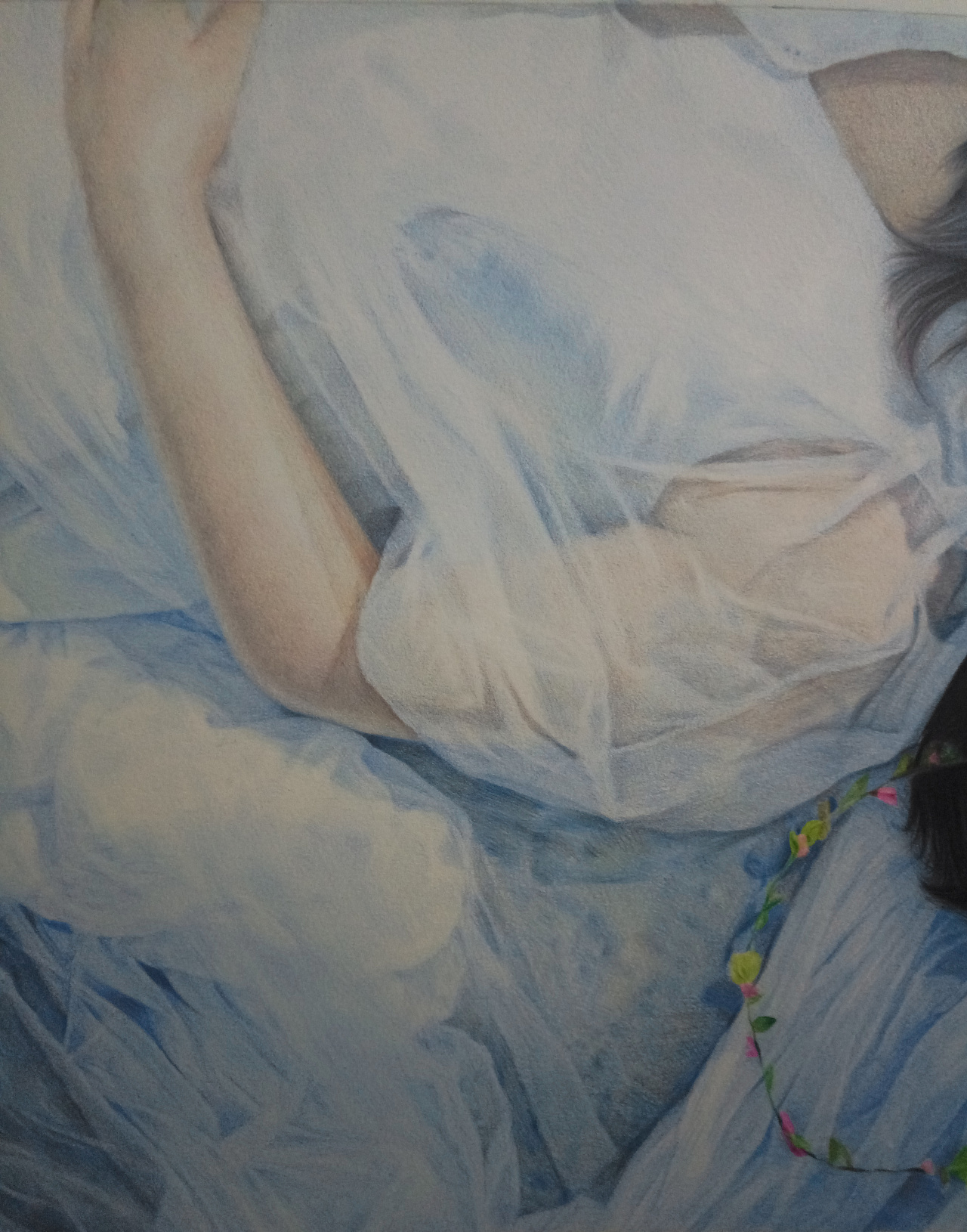 高端彩铅画定制睡美人