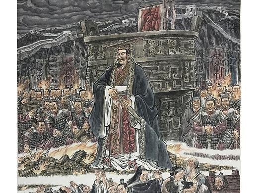 中国经典故事优秀连环画《张良纳履》~国画写意
