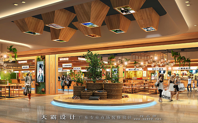 安徽美食广场项目方可参考的设计效果图