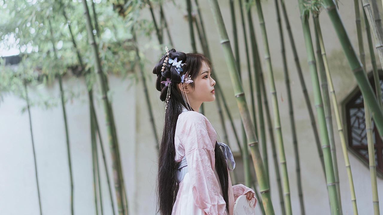 娇嫩美女古韵汉服唯美动人户外写真|摄影|人像摄影|小吖的太阳 - 原创