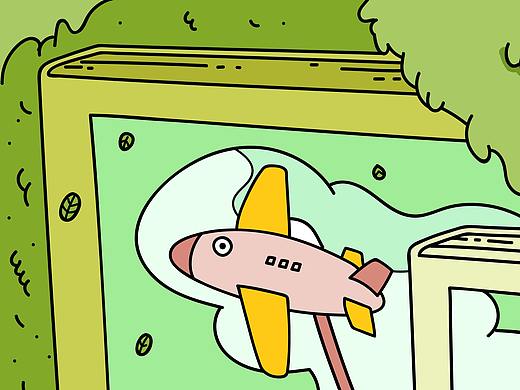 书本和飞机（插画练习）（个人主页-ZMzU2NDczNjQ=） - 图案 - 站酷设计师wuvillain原创素材 - 站酷ZCOOL